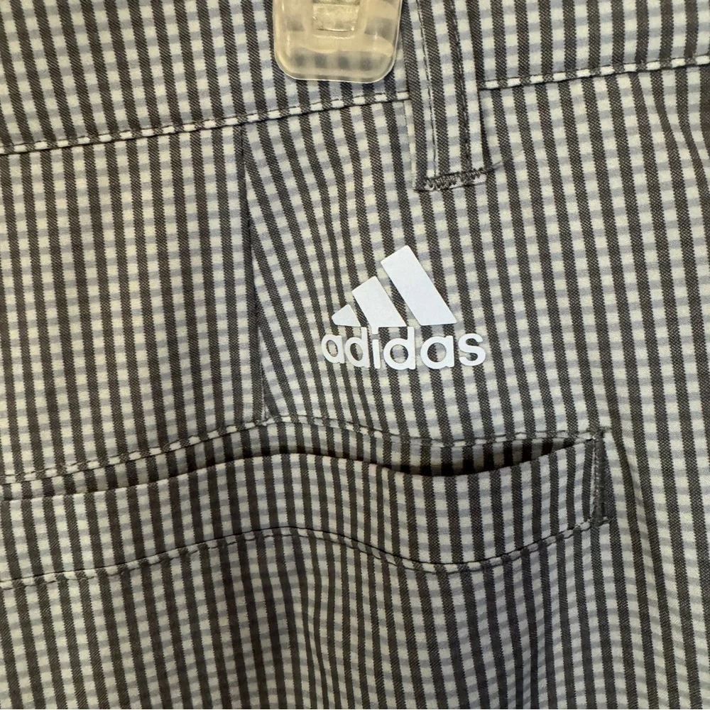 Adidas Men Blue Tech Ink Gingham Golf Shorts 34 Ultimate365 NWT Stretch